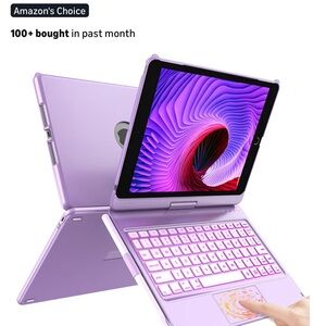 HOTLIFE Case with Keyboard for iPad 10.2,Touch Trackpad Keyboard Case